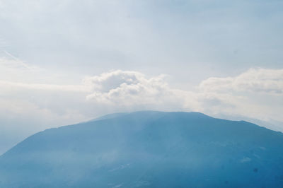 Low angle view of mountain against sky