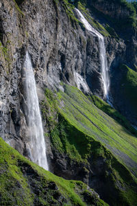 Scenic view of waterfall