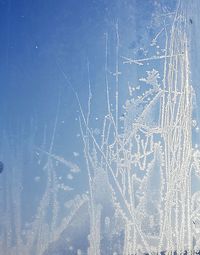 Full frame shot of frozen glass