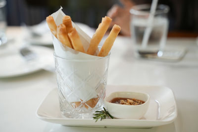 Close-up of drink on table