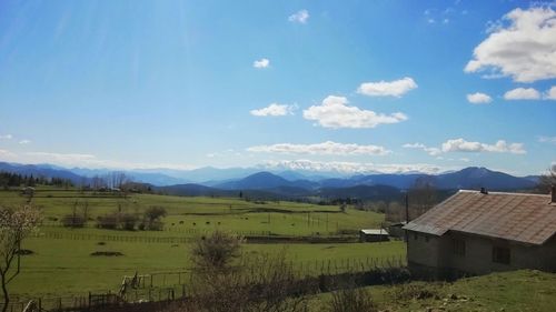 Scenic view of landscape against sky