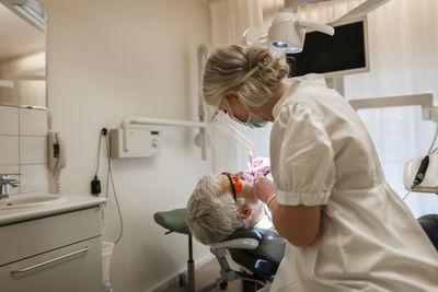 Patient in dental clinic