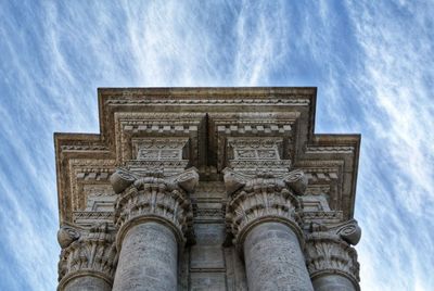 Low angle view of historical building against sky