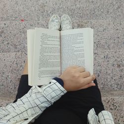 An open book with an outfit to match