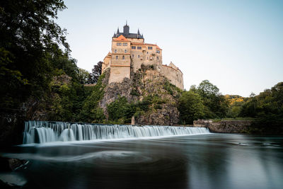 View of castle against clear sky