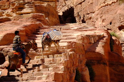 Group of people on rock