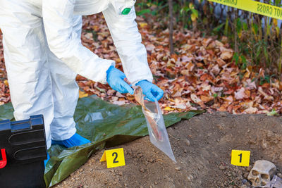 Forensic science specialist at work