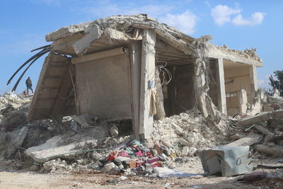 Turkey and syria earthquake. ruined houses after a strong earthquake.