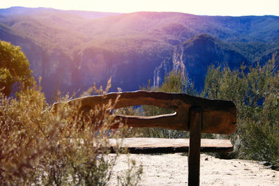 Scenic view of mountains against clear sky