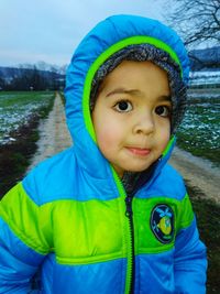 Portrait of boy smiling