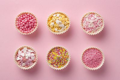 Close-up of cupcakes on table