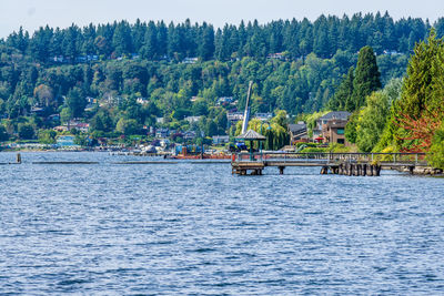 Waterfront homes near coulon park in renton, washington.