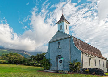 Low angle view of church against sky