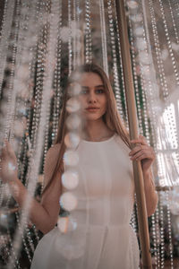 Portrait of beautiful young woman