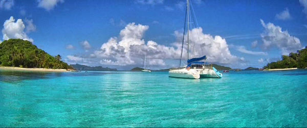 Panoramic view of sea against sky