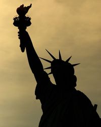 Low angle view of statue of liberty