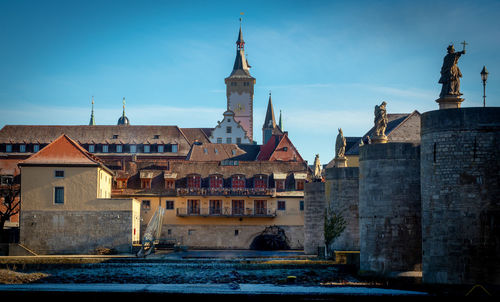 Buildings in city against sky würzburg