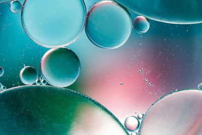 Close-up of bubbles in water
