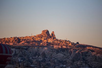 Rock formations at sunset