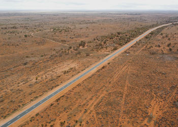 High angle view of road