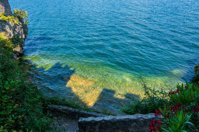 High angle view of sea