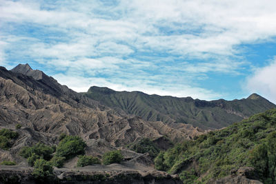 Scenic view of rocky mountains against sky