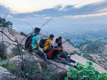 People on rock