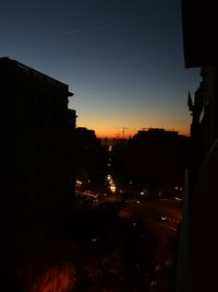 Illuminated city at night