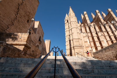 Low angle view of buildings against sky