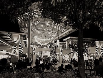 Group of people in amusement park