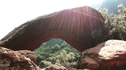 Rock formation against sky