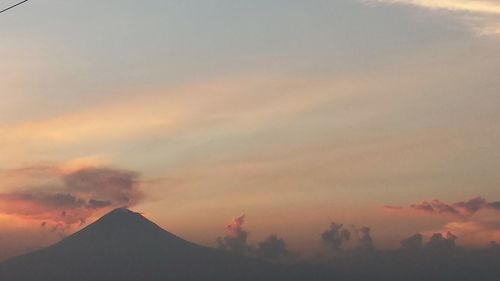 High section of dramatic sky during sunset
