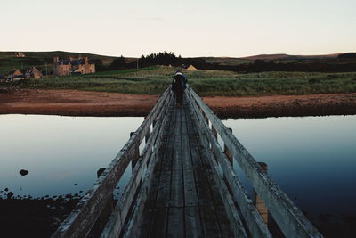 Reflection of sky on water
