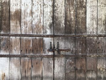 Full frame shot of old wooden door