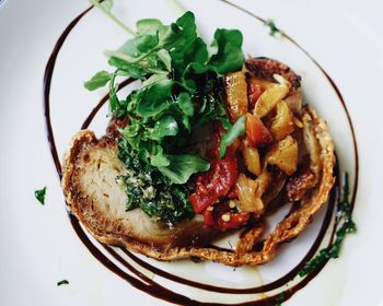 Close-up of served food