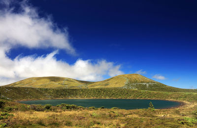 View of mountain against cloudy sky