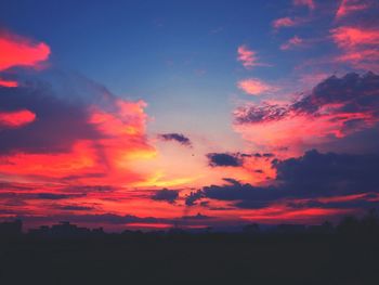 Scenic view of sunset sky