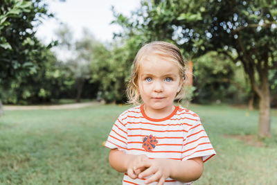 Cute girl at park