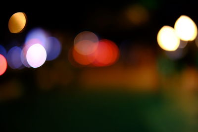 Defocused lights at night