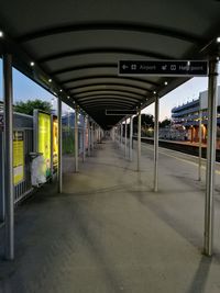 Railroad station platform