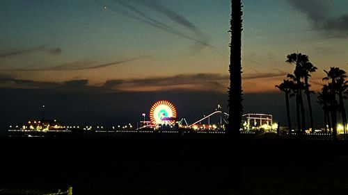 Illuminated city at night