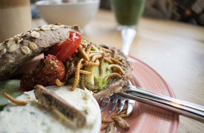 Close-up of food in plate