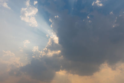 Low angle view of clouds in sky