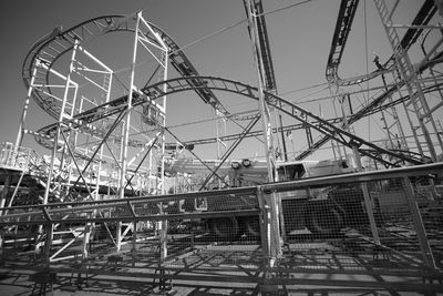 Low angle view of ferris wheel against sky