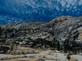 Scenic view of rocky mountains against sky