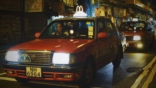 Car on street in city