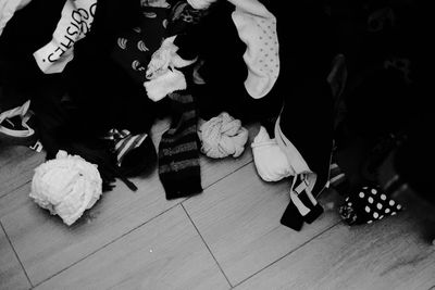 Low section of woman with high heels