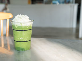 Close-up of drink on table