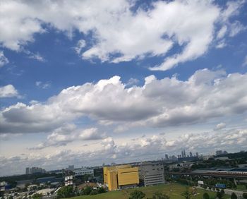 Panoramic view of city against sky