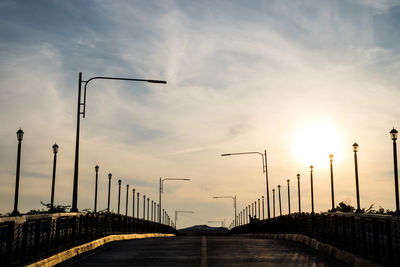 Road against sky during sunset